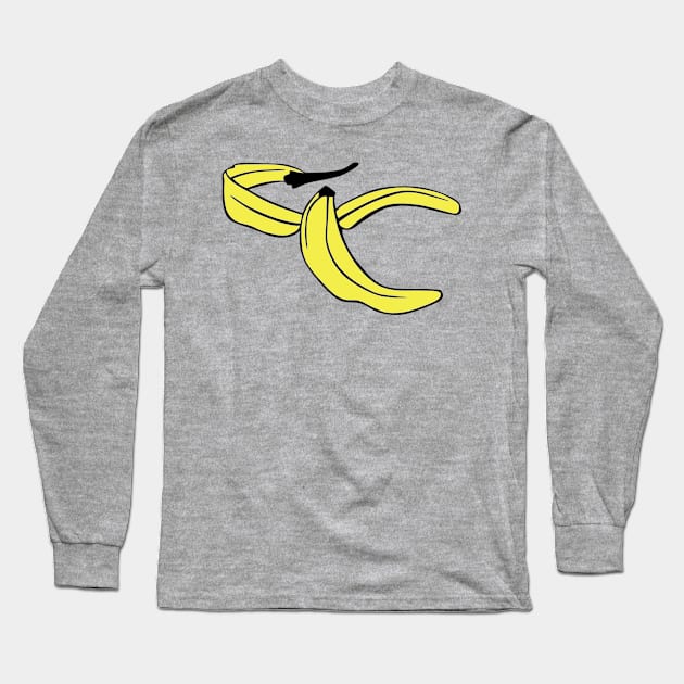 Banana Skin Long Sleeve T-Shirt by luckylucy